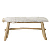 Goat Fur Bench - Grøn + White 