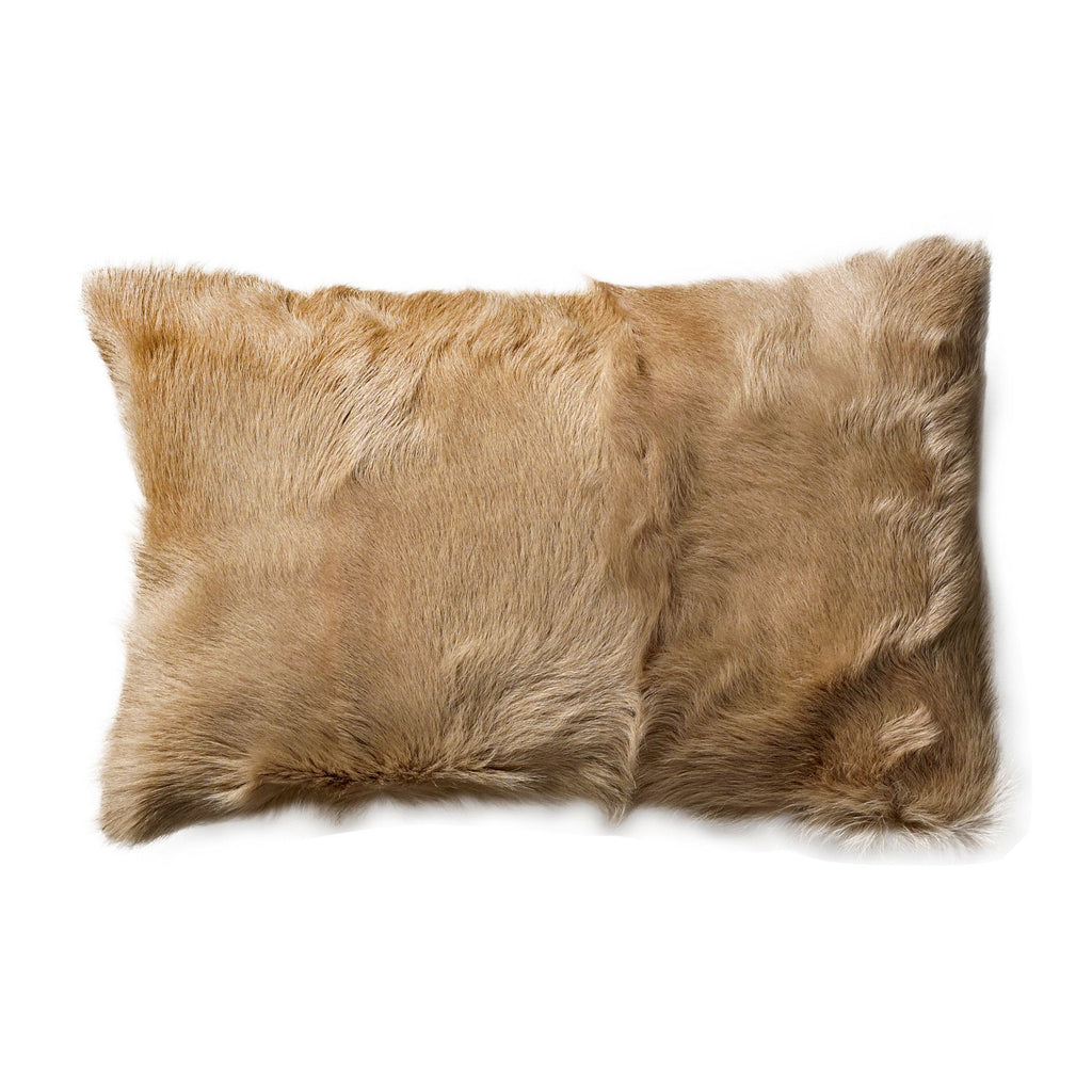 Goatskin Cushion | Cream - Grøn + White 