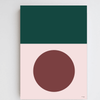 Become Green | Geometric Print - Grøn + White 