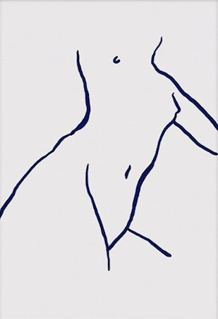 Blue Sketch - Scandinavian style | Nordic Design | Grøn + White 
