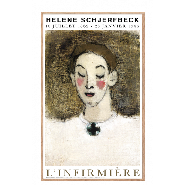 L'infirmiere print Helene Schjerfbeck | Permild and Rosengreen natural oak frame