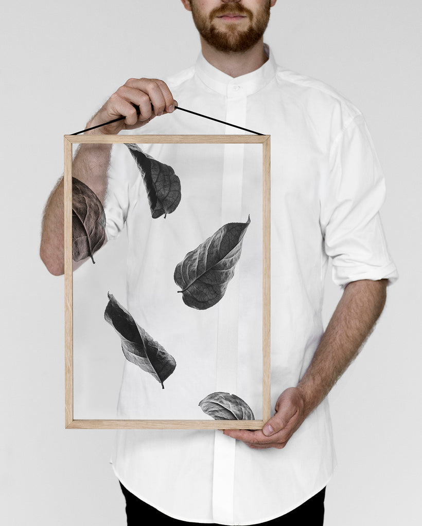 Floating Leaves Prints No. 2 - Scandinavian style | Nordic Design | Grøn + White 