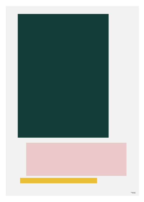 Puzzle No. 1 | Geometric Print - Grøn + White 