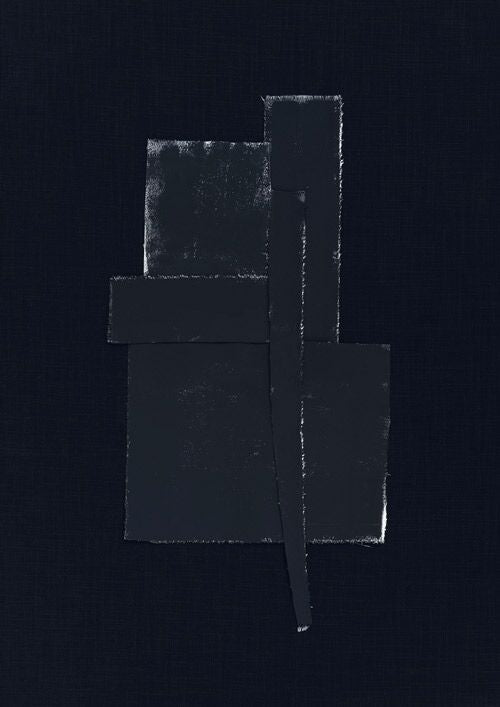 Black Fabric Print No. 01 - Grøn + White 