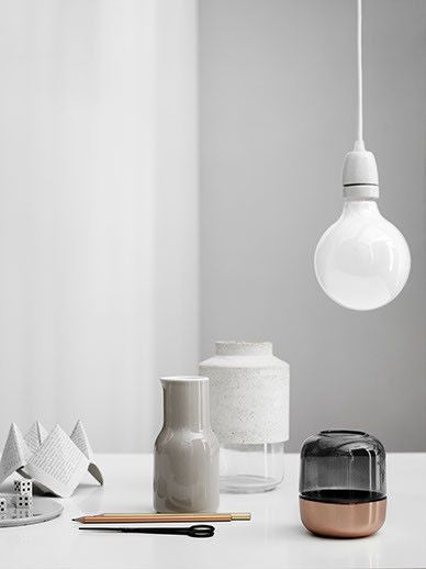Willmann Vase Light Grey - Grøn + White 