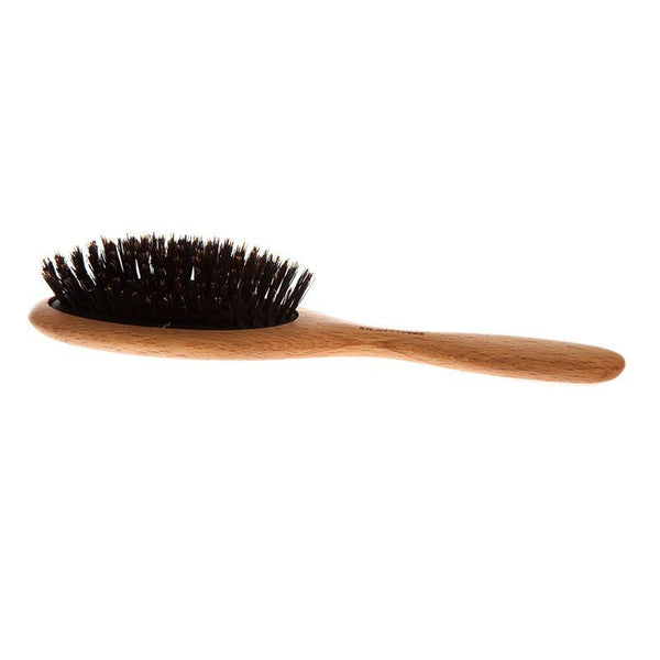 Wild Boar Bristle Hair Brush - Grøn + White 