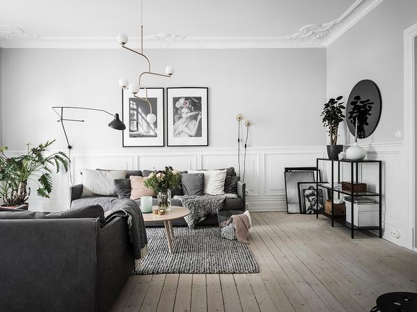 Beautiful Scandinavian style in greys and white 