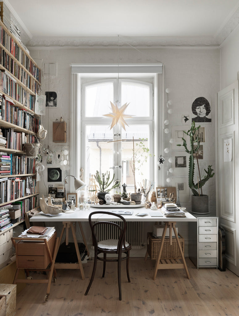 Nina Persson's Eclectic Home in Malmö- workspace