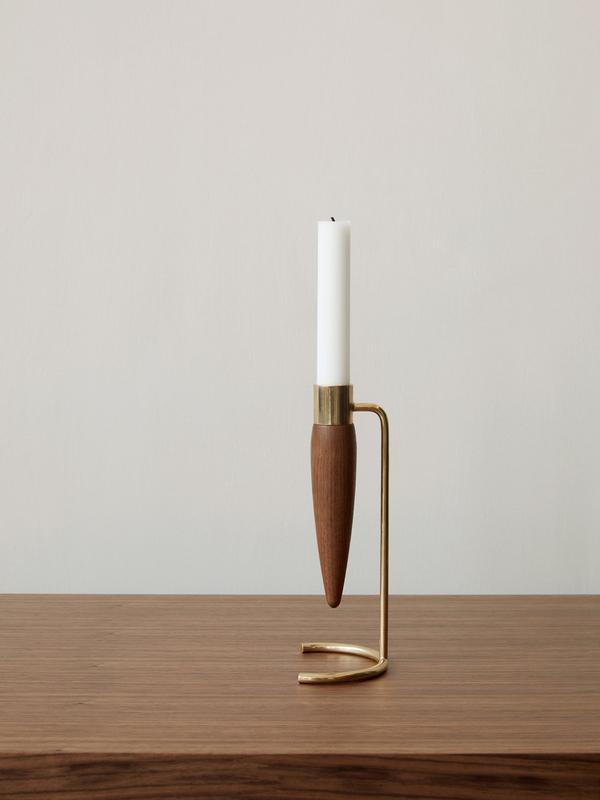 Umanoff Walnut candle holder | Menu
